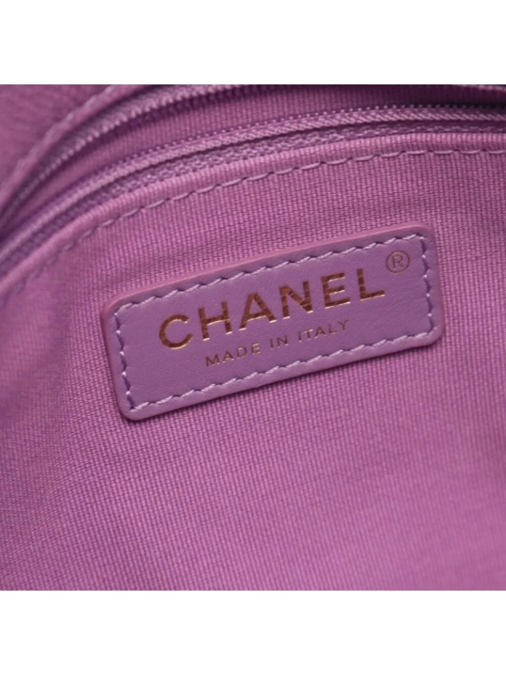 Chanel Shoulder Bag Quilted Small Flap Purple Caviar Leather Chain